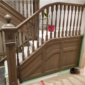Custom Carved Walnut Railings
