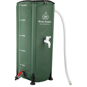 Rain Barrel Collapsible Water Container, 26.4-Gallon/100-Liter