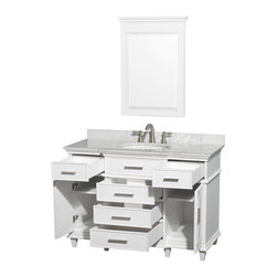 Ackley 48" inch White Finish Bathroom Vanity - Bathroom Vanities And Sink Consoles