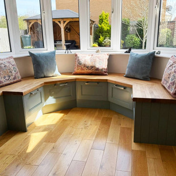 Blue-Green Shaker Kitchen in Thrapston