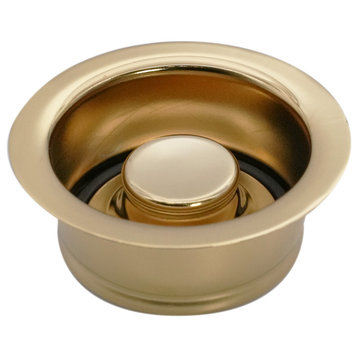Insinkerator Style Disposal Flange And Stopper In Polished Brass, Polished Brass