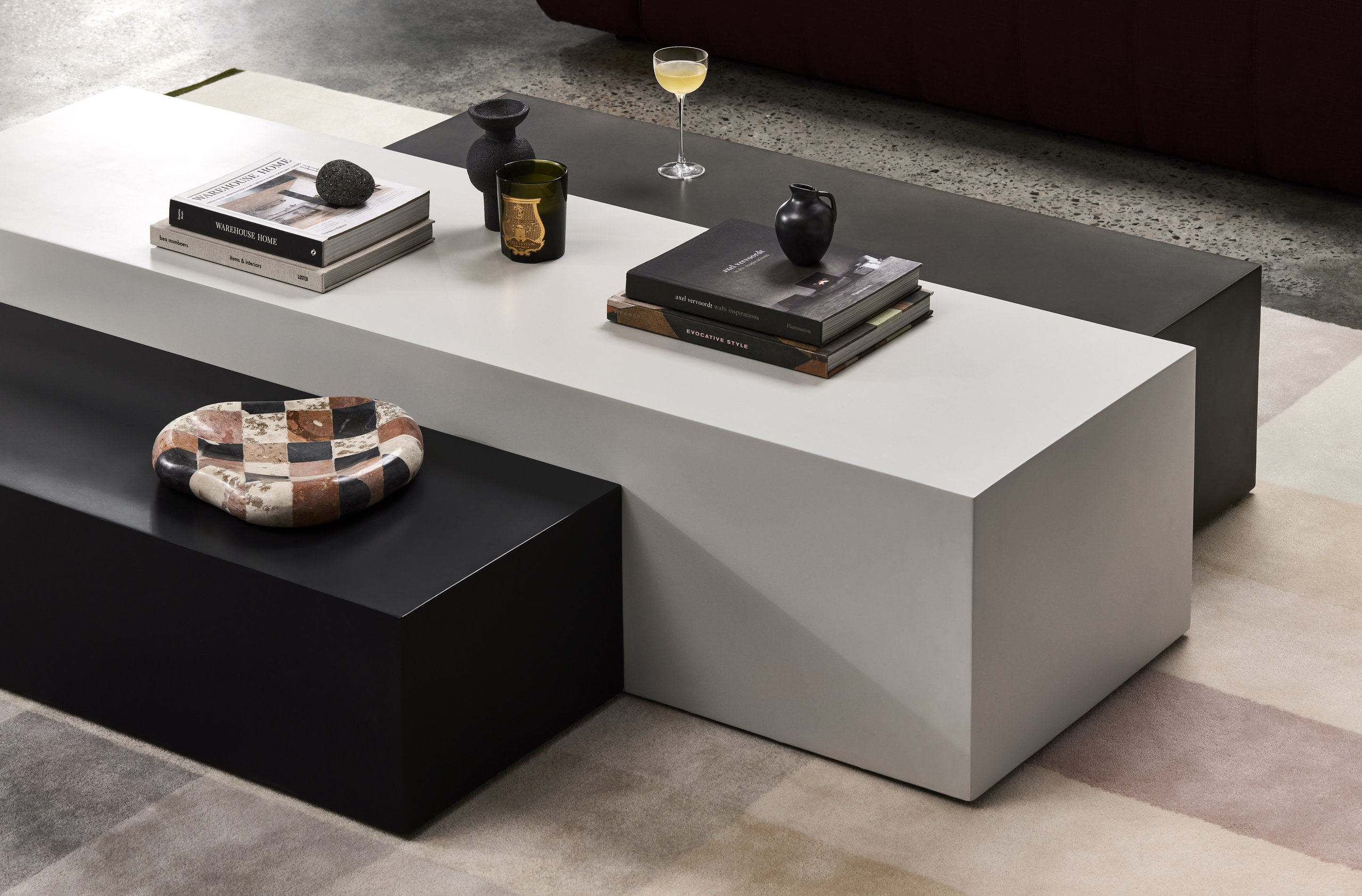 Blinde™ Bloc L1 Low Concrete Coffee Table - Outdoor Furniture ...