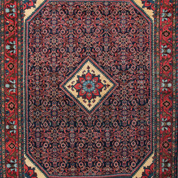 Antique Persian Hamadan rug 5' X 6'5 - Area Rugs