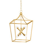 Mitzi - 6 Light Lantern, Vintage Gold Leaf - A fabulously fresh take on the traditional lantern, Kendall swaps the familiar uplight candle cluster at the center for a six-light array that's bursting with light from every direction. There's a softness and warmth in the Vintage Gold Leaf framework's smooth silhouette. This playful pendant adds a chic, unique look to spaces throughout the home.