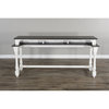 Sunny Designs Carriage House 76" Wood Console Table in White/Dark Brown