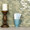 Free Flow 1 in x 2 in Glass Brick Mosaic in Lividity