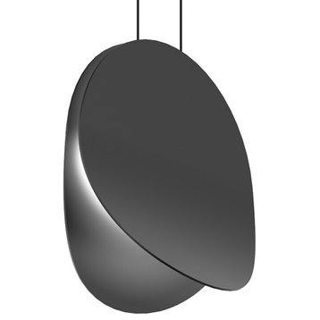 Malibu Discs 14" LED Pendant, Satin Black