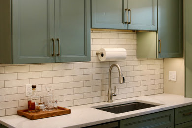 Example of a transitional home design design in Philadelphia
