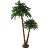 6' Pre-Lit Tropical Palm Tree Artificial Christmas Tree, Clear Lights