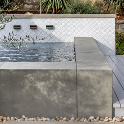 Backyard Jacuzzi by Falling Waters Landscape - Products