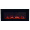 Wall-Mounted Electric Fireplace With Remote, LED Fire and Ice Flame, 42"