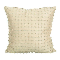 Contemporary Gold Textured Square Pillow - Decorative Pillows