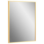 Design Element - Vera 24 in. x 32 in. Modern Rectangle Framed Rose Gold Wall Mount Mirror - The Vera mirror collection by Design Element provides a beautiful finishing touch to your home decor. Available in different finishes and shapes, all Vera mirrors features a lightweight and durable steel frame. While these modern styled mirrors are perfect to pair up with your bathroom vanity, they are also an excellent choice for other rooms in your home such as bedrooms, living rooms and hallways.