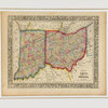 Consigned Original Antique Map of Ohio & Indiana, 1860
