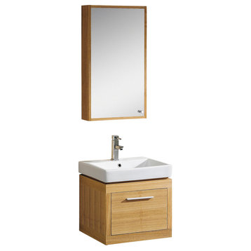 Fine Fixtures Glamour Collection Vanity, Light Maple