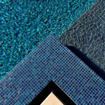 Malibu Infinity Pool With Spa and Fire Pit.