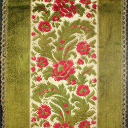 Traditional Table Runners Large Consigned Vintage French Holiday Red & Green