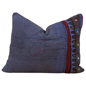 Soe Antique Indigo Grain Sack Pillow