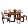 Emerson 6-Piece Rectangle Dining Set With Bench and Chairs