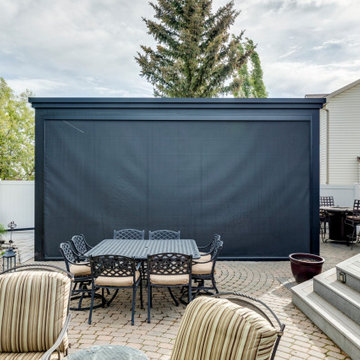 Freestanding Adjustable StruXure Pergola with Outdoor Kitchen