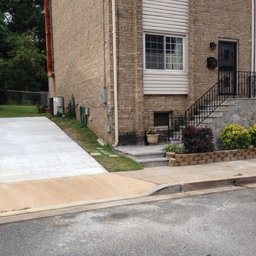 Flagstone Stoop in Washington DC with Natural Stone Veneer and Custom Rails