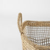 Bellisa Medium Brown Seagrass Rectangular Basket With Handles, 2-Piece Set