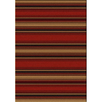 Santa Fe Stripe Rug, Red, 3'x4', Scatter