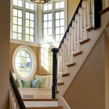 Shingle Style Stair Tower and Bench