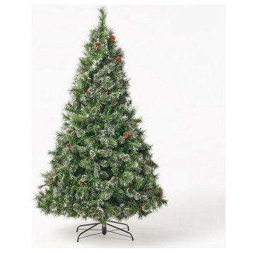 7-foot Cashmere Pine and Mixed Needles Pre-Lit LED Artificial Christmas Tree