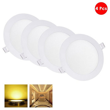 4 Pcs 12W 6" LED Recessed Panel Ceiling Down Light Ultra-thin 960LM Warm White