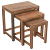 ustic Reclaimed Solid Wood Three-Piece Nesting Tables