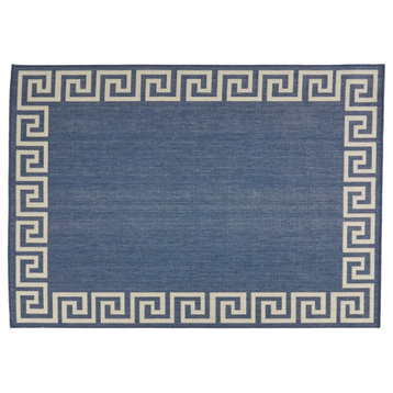Maxim Indoor Area Rug, Blue and Ivory, 5'3"x7'