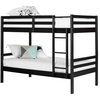 South Shore Fakto Twin Over Twin Bunk Bed in Matte Black
