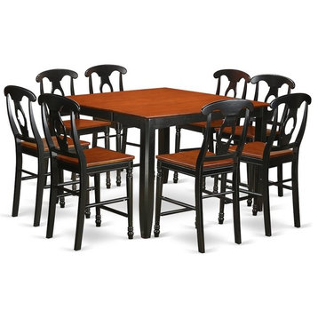 9-Piece Counter Height Pub Set, Pub Table And 8 Dining Chairs