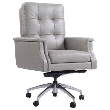 Parker Living Leather Desk Chair, Verona Grey