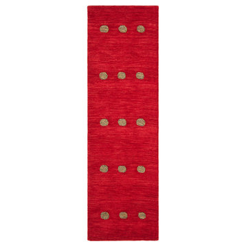 Safavieh Himalaya Collection HIM590 Rug, Red, 2'3" X 8'