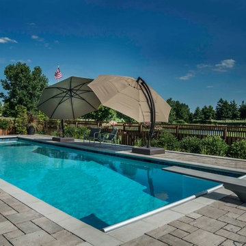 Plainfield, IL Swimming Pool with Swim Lane and 2 Automatic Covers