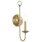 Livex Lighting - Livex Lighting Estate 1 Light Antique Brass Single Sconce - This elegant yet classical Estate collection is impeccably designed and crafted. This antique brass finish single sconce is perfectly suitable in a dining room, bedroom or vanity with traditional or transitional interiors.