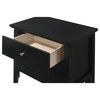 Glory Furniture Primo 2 Drawer Nightstand in Black