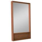Soho Concept - Malta Mirror With Shelf, Walnut, Medium - Malta Mirrors rectilinear features with precise proportions offer powerful design effect. Frame is oak veneered MDF. Malta Mirrors are available in three different sizes. Malta Mirror is designed by Tayfur Ozkaynak.