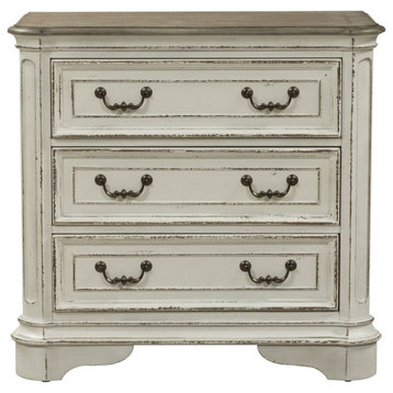 Liberty Furniture Magnolia Manor Bedside Chest in Antique White