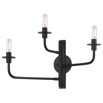 Atelier Sconce With Satin Black Finish