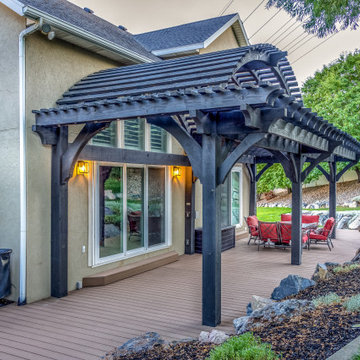 Cedar Hills, UT Barrel Roof Pergola w/Custom Contoured Deck