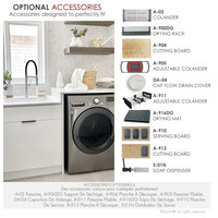 25 inch Dual Mount Single Bowl White Granite Laundry Sink S-825H