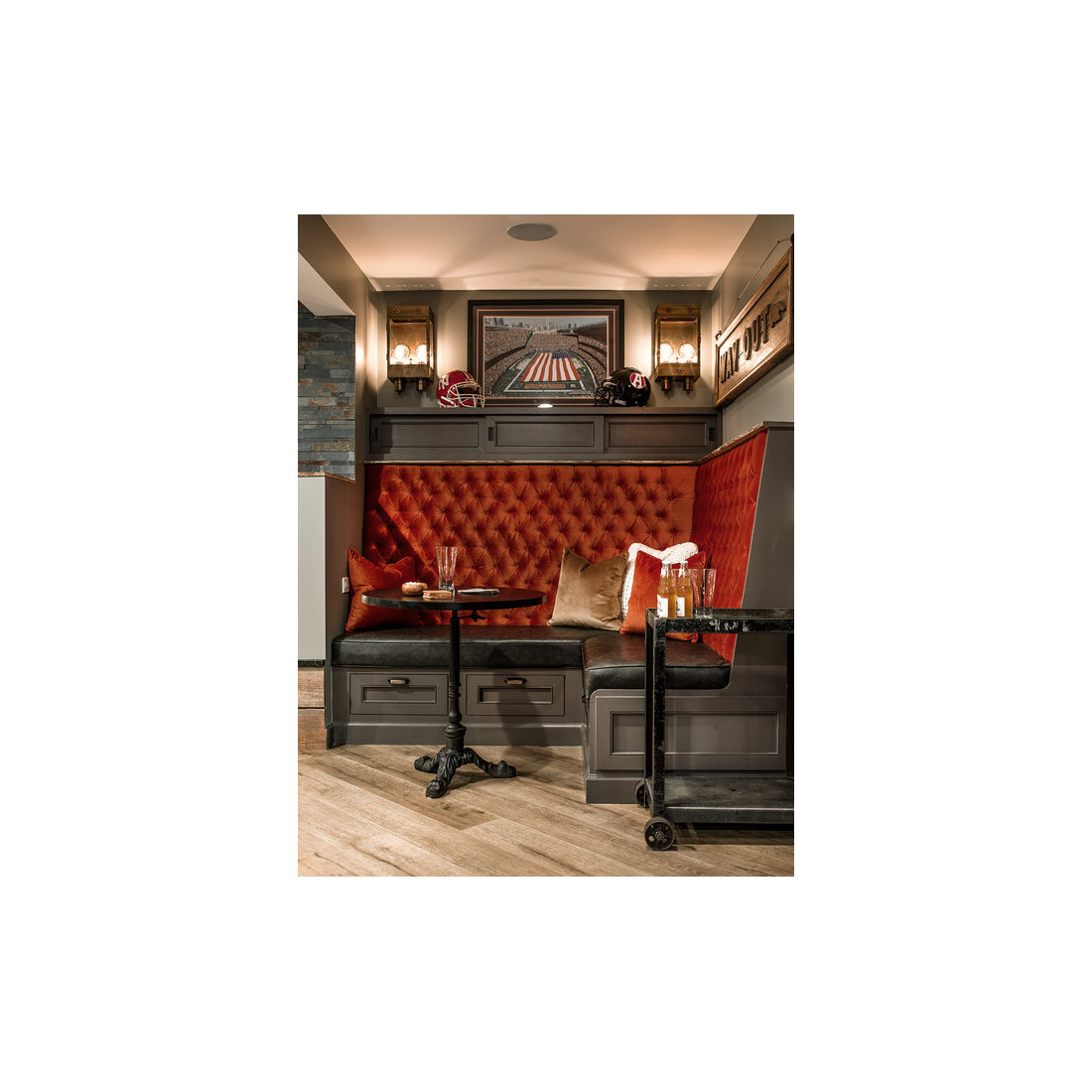 Basement Design + Build - Tufted Banquette