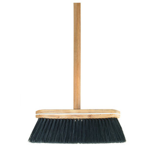 Superio Broom, Wood Handle, Horsehair Bristles, Heavy Duty Household Broom  - Contemporary - Mops Brooms And Dustpans - by Superio Brand | Houzz