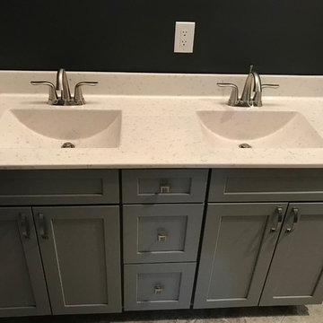 Custom Amish Cabinetry and Waypoint Cabinetry- Extra White and Peppercorn Grey