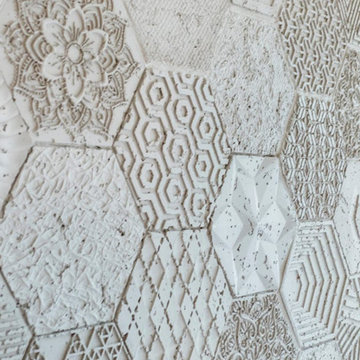 Paneles imitación cemento hexagonal