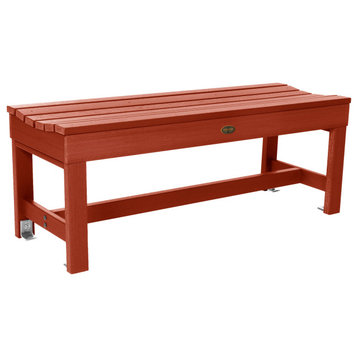 The Sequoia Professional Commercial Grade Weldon 4' Picnic Bench, Rustic Red