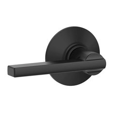 Schlage F10-LAT Latitude Reversible Passage Door Lever Set, Matte Black